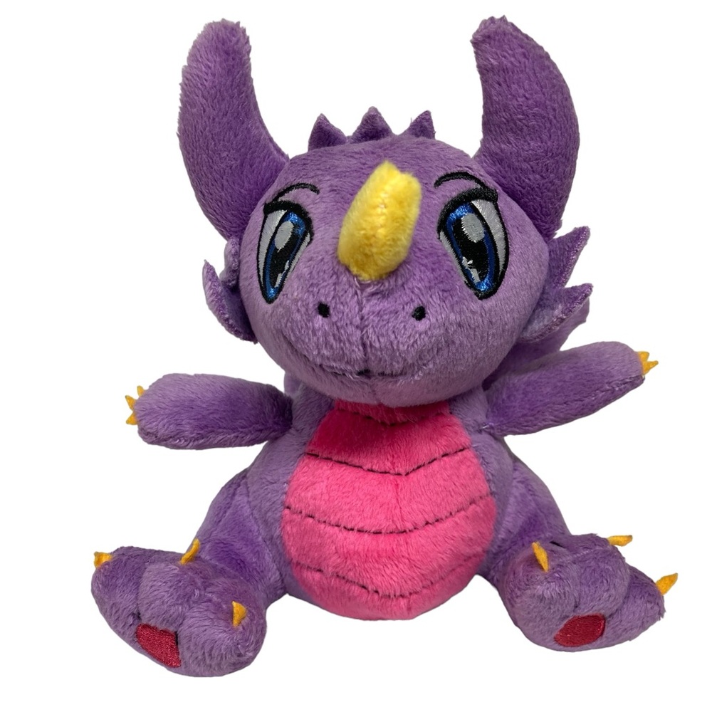 Studio‎ Cosplay Dragon 6.5" Plush Stuffed Animal Purple Pink 2015